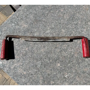 Antique 19th Century Hand-Forged Drawknife, 1800s Log Peeler Timber, Primitive